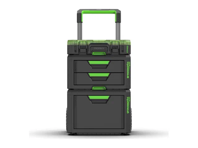 3-Tier Modular Tool Storage System (organizer + 2-drawer box + rolling 1-drawer box)