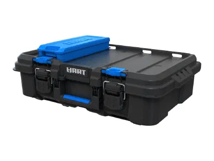 HART Stack System Tool Box with Small Blue Organizer & Dividers