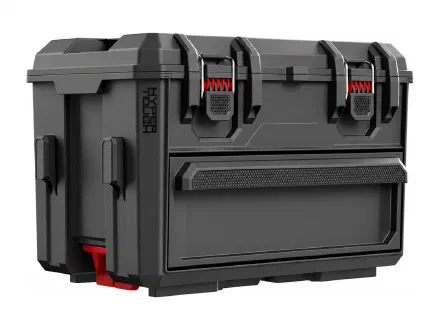 Hybrid Toolbox with Top Compartment and Drawer
