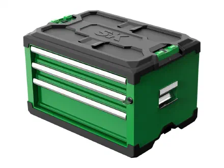 3-Drawer Steel Box: 2 Shallow, 1 Deep