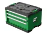 3-Drawer Steel Box: 2 Shallow, 1 Deep